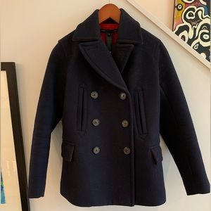 Marc by Marc Jacobs navy blue double breasted pea coat size 0/xs
